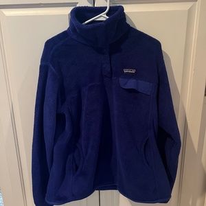 PATAGONIA  Womens Re-Tool Snap-T Royal Blue Fleece Pullover Polartec Size XL